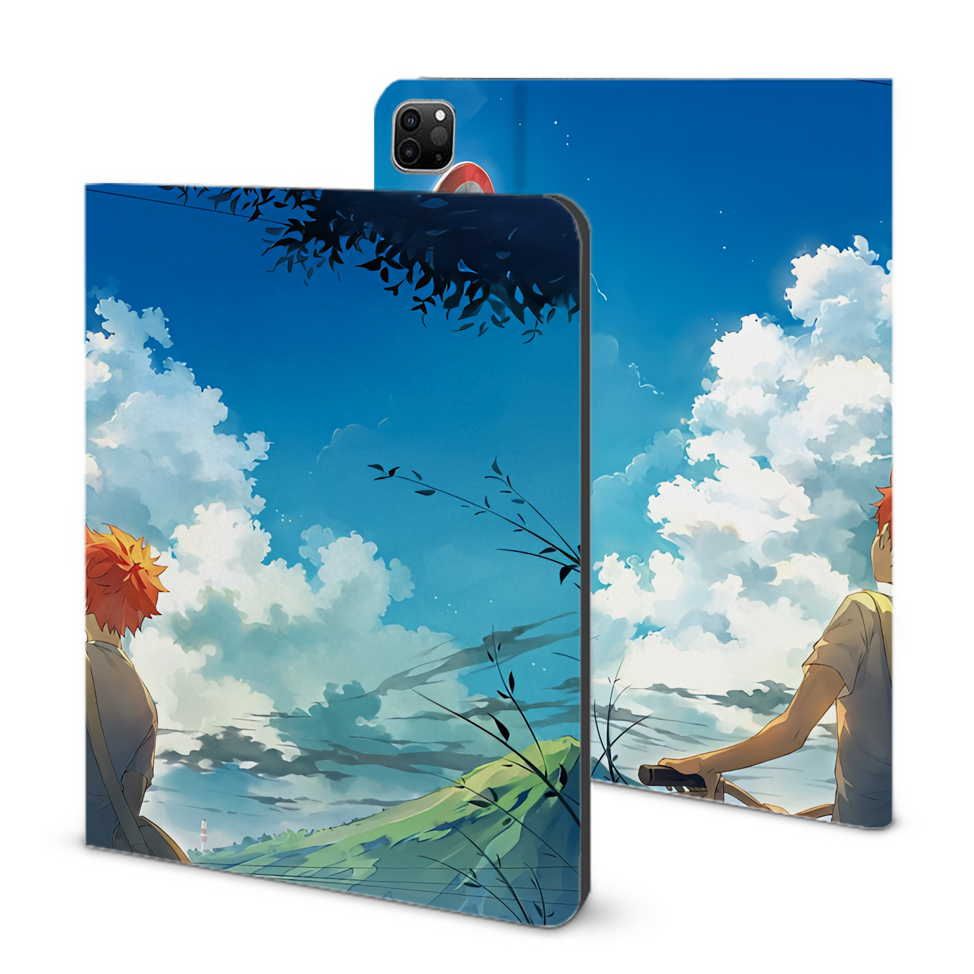 （画像用） ハイキュー!! Haikyu!! IPad ケース ブック型 PUレザー TPU 耐衝撃 軽量 薄型 ペン収納なし 全面保護 IPad 各モデル対応